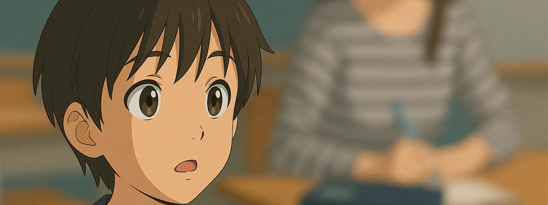 高知市・塾で授業を受ける少年